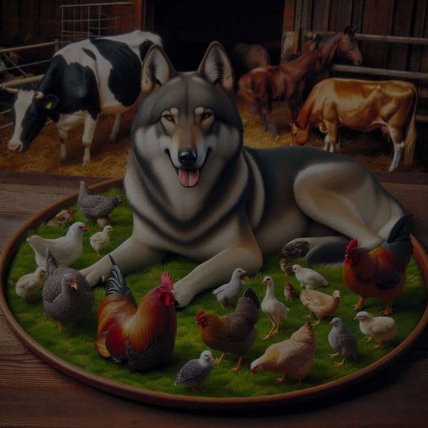 Comment former un chien de race Chien-loup de Saarloos à cohabiter avec des animaux de ferme?